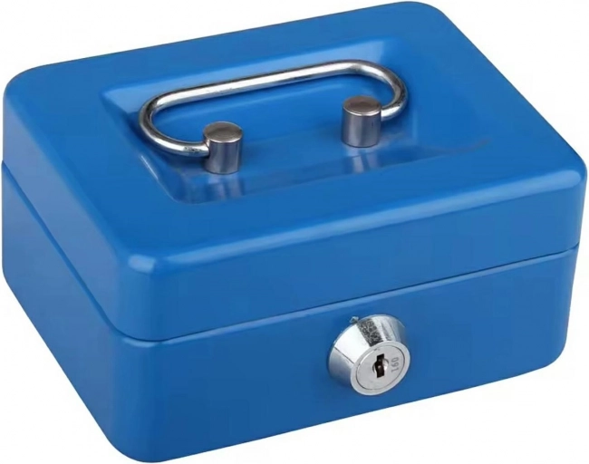 Caja de seguridad azul pequeña