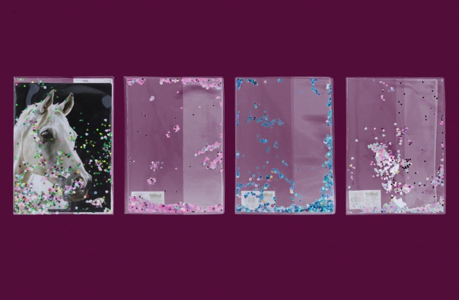 Funda para cuaderno A5 con purpurina