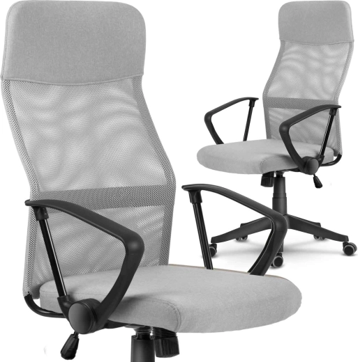 Silla de oficina Sofotel Sydney de microrejilla en gris claro