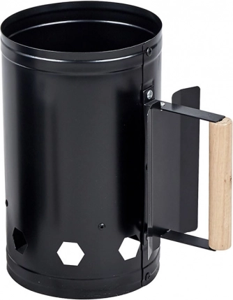 Encendedor tipo chimenea para carbón y briquetas para parrilla