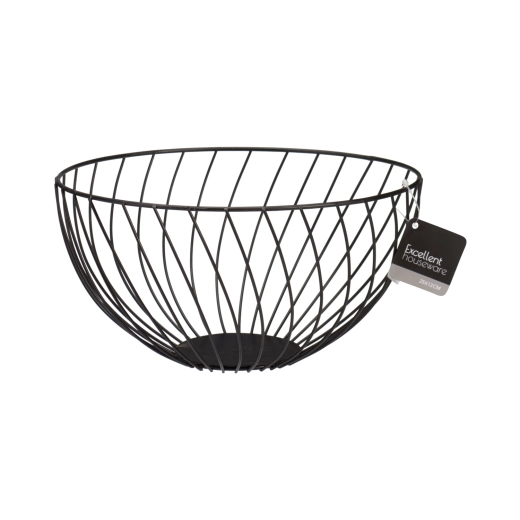 Cesta de fruta de acero negra 13,5 cm