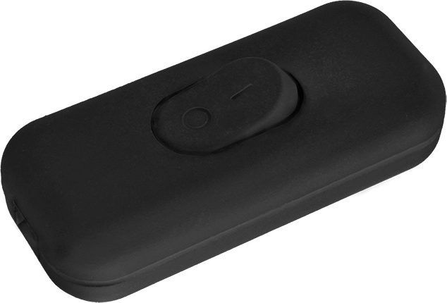 Interruptor unipolar de paso con cable Solight, negro