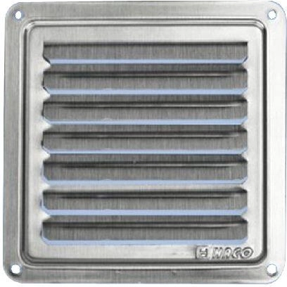 Rejilla de ventilación de acero inoxidable 300 × 300 mm
