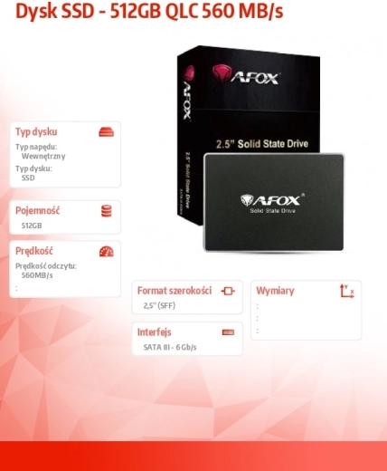 Disco SSD 512 GB QLC 560 MB/s