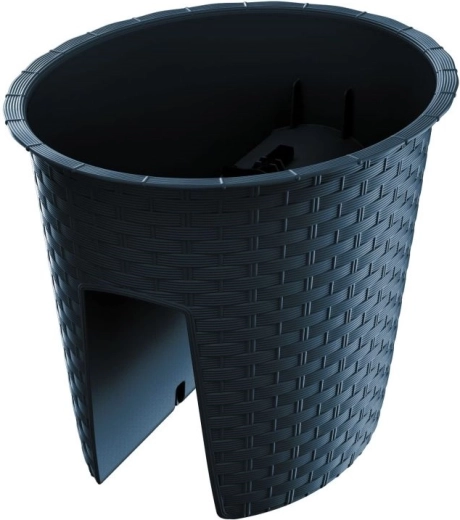Macetero para barandilla Ratolla Oval 30 cm antracita