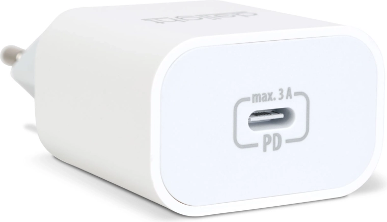 Adaptador de red USB-C con carga rápida PD de 20 W, blanco