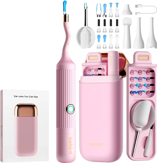 Bebird EarSight Plus otoscopio con cámara para limpieza de oídos rosa