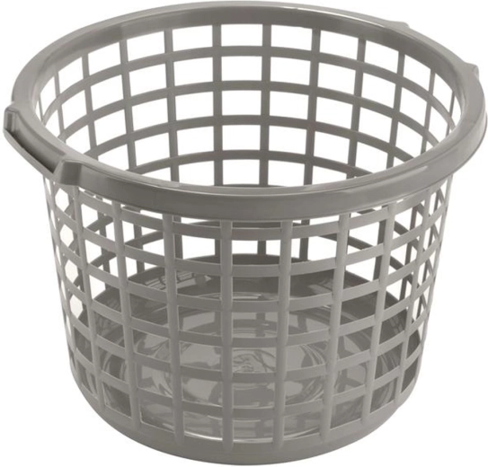 Cesta redonda para ropa limpia 46 × 28 cm de plástico