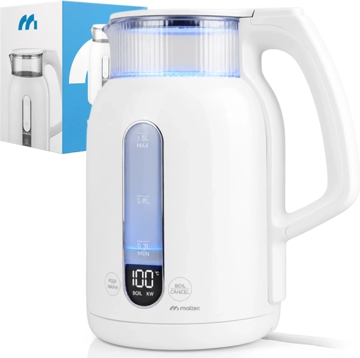 Hervidor eléctrico MalTec con regulación de temperatura 1,5 l