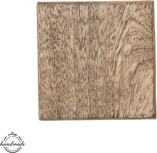 Posavasos de madera de mango 10 × 10 cm