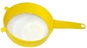 Colador de cocina de plástico de 120 mm con malla fina