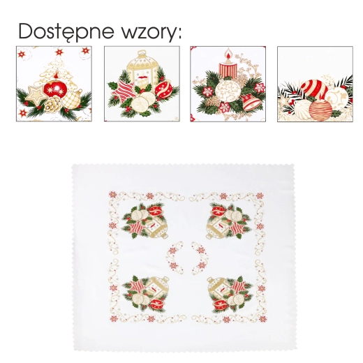 Mantel decorativo navideño 80 × 80 cm