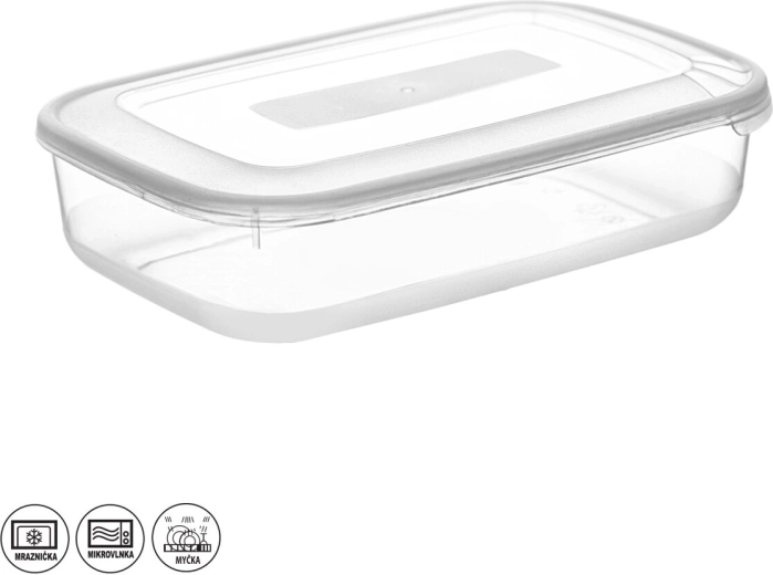 Recipiente de plástico para alimentos rectangular 0,85 l