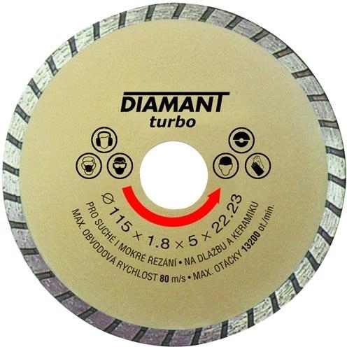 Disco de corte diamantado 115 mm TURBO