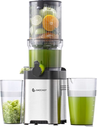 AMZCHEF extractor lento plateado