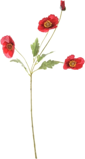 Amapola silvestre artificial roja 58 cm