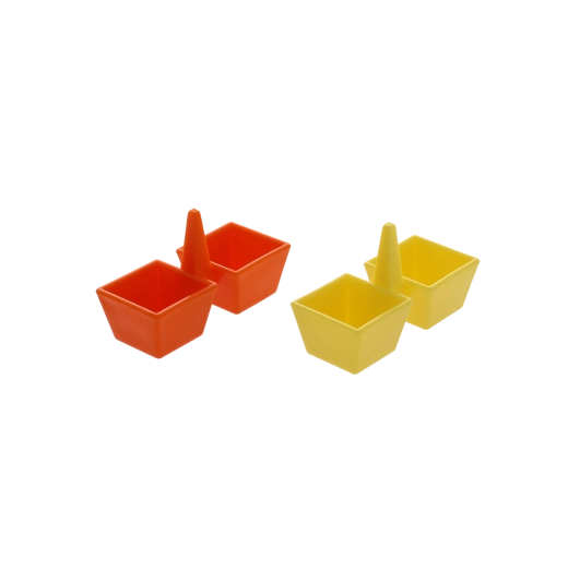 Recipiente de dos compartimentos para mantequilla y rábano picante para la cesta de Pascua