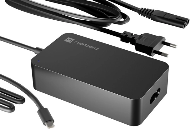 Cargador USB‑C NATEC Grayling GaN 65W para portátiles