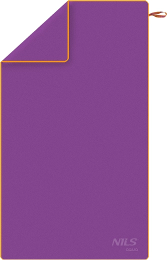 Toalla de microfibra de secado rápido NILS aqua NAR12 violeta‑naranja 180 × 100 cm