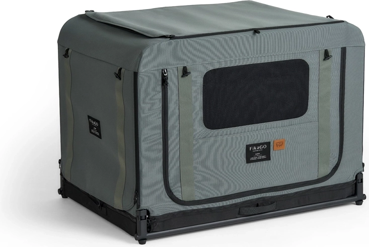 FikaGO jaula transportín plegable para perro Queen L verde