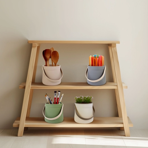 Cesta decorativa con asa 11 × 18 cm - 1 unidad