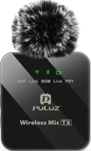 Micrófono de solapa inalámbrico Puluz con receptor USB-C - 1 pieza