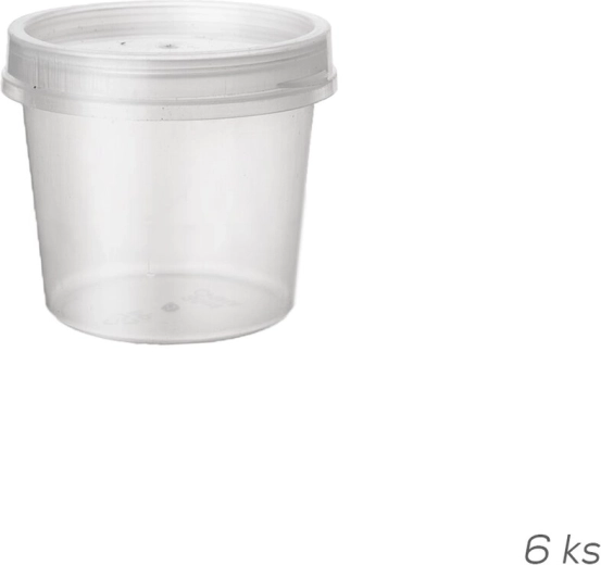 Juego de recipientes de plástico con tapa 50 ml (6 uds.)