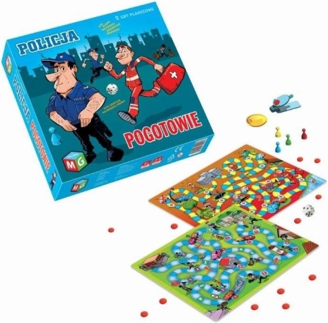 Juego de mesa familiar: policía y ambulancia