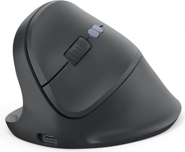 Ratón vertical ergonómico para zurdos negro