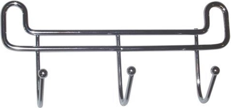 Colgador de baño con 3 ganchos, 16 cm, cromo