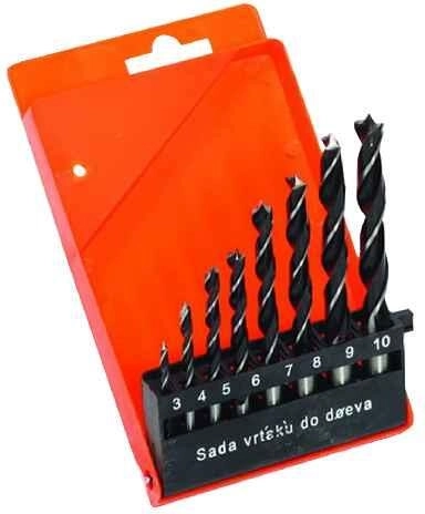 Juego de brocas para madera 3–10 mm, 8 piezas