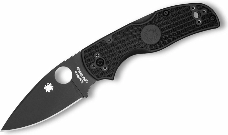 Navaja de bolsillo Spyderco Native 5 Black, FRN negro, 8 cm