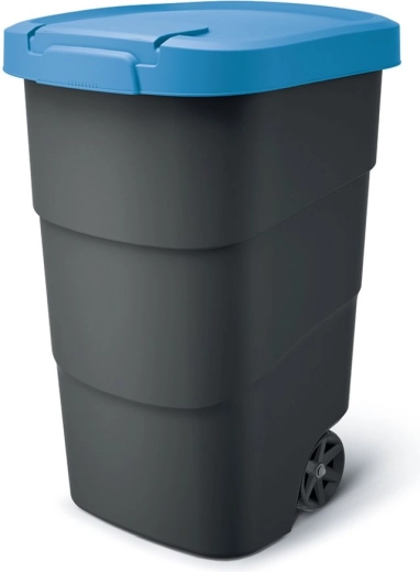 Contenedor de jardín con ruedas de 90 l con tapa sellada