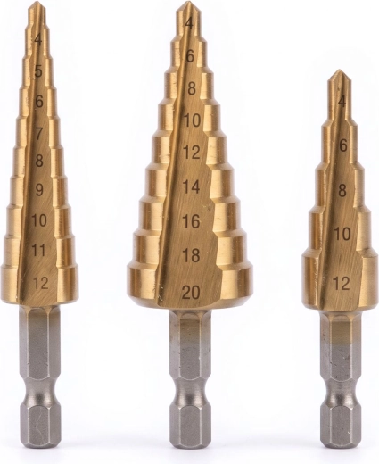 Juego de brocas escalonadas para metal de 4–20 mm