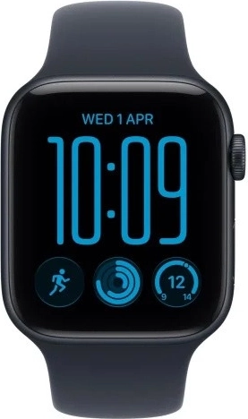 Apple Watch SE 3 GPS de 40 mm con caja de aluminio en color medianoche y correa deportiva azul oscuro S/M