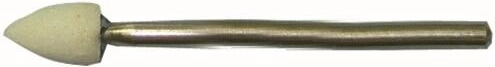 Muela abrasiva ojival 6 × 10 mm con vástago de 3 mm, grano 80