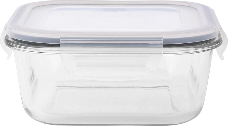 FRESH Recipiente cuadrado de vidrio para alimentos 0,75 l con tapa hermética