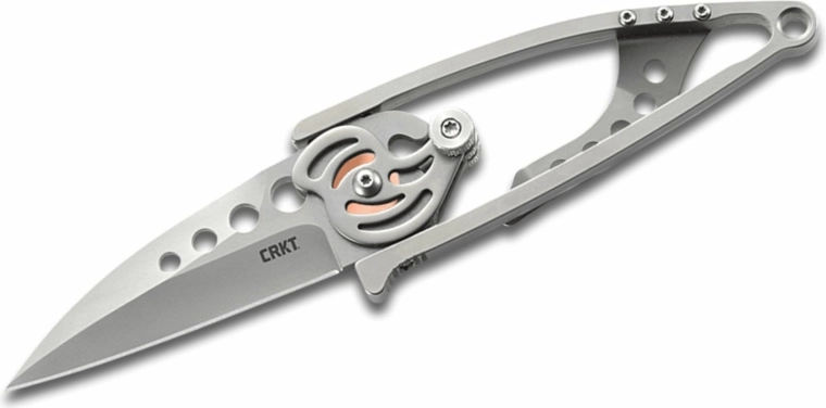 Navaja de bolsillo Crkt Snap Lock plateada 6,5 cm de acero inoxidable