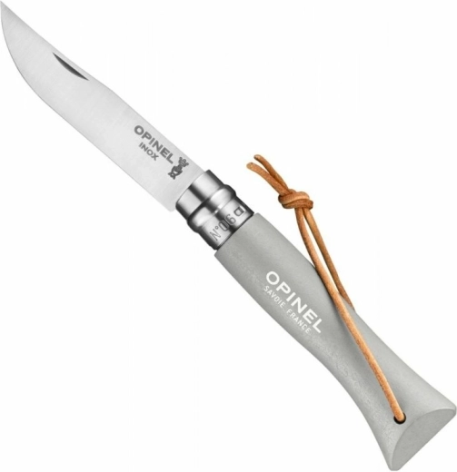Opinel N°06 Trekking Cloud navaja de bolsillo 7 cm, gris, madera de haya