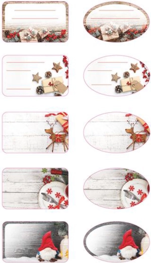 Etiquetas de regalo adhesivas para regalos de Navidad TORO, 96 uds