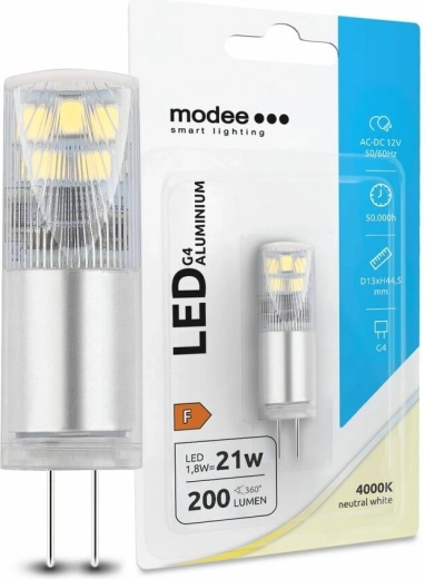 Bombilla LED G4 MODEE LIGHTING Aluminium 12 V 1,8 W 4000 K 200 lm