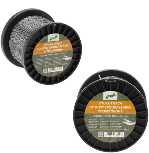 Hilo de corte reforzado Square Twist 2,4 mm, 100 m