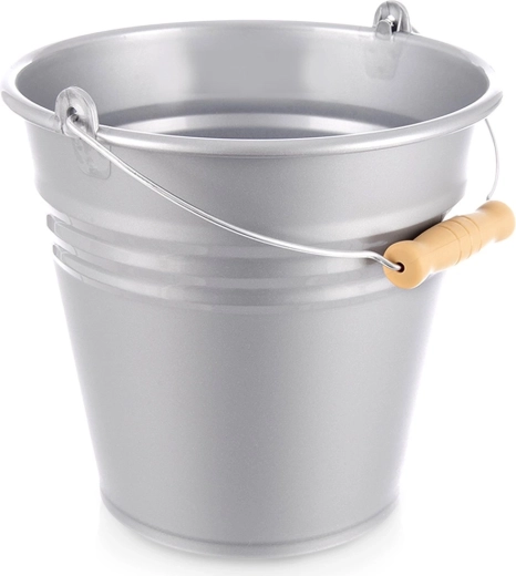 Cubo de plástico gris de 7 l