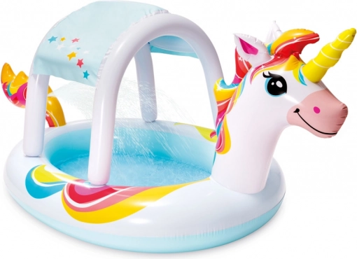 Piscina infantil hinchable Unicornio con rociador