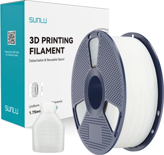 Filamento Sunlu PP 1,75 mm – blanco natural, 0,8 kg