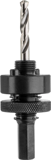 Portacoronas para coronas de perforación bimetálicas 32–152 mm con broca centradora