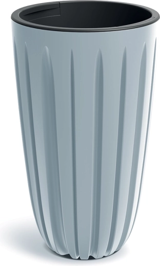 Maceta Wario 29 cm gris claro con inserto