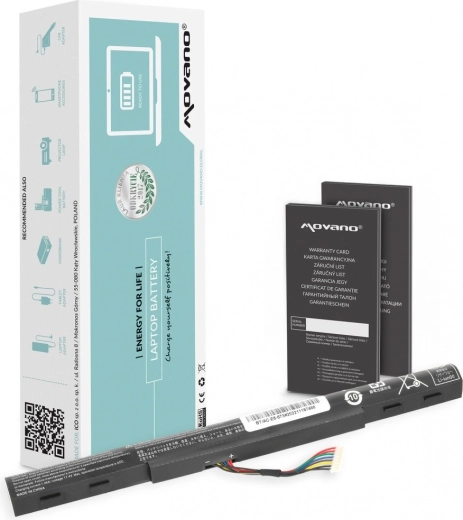 Movano batería para portátil Acer Aspire E5-573G y TravelMate P277-M (AL15A32) 1800 mAh 27 Wh