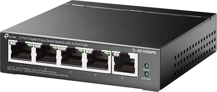TP-Link TL-SG105MPE conmutador gigabit PoE+ inteligente de 5 puertos