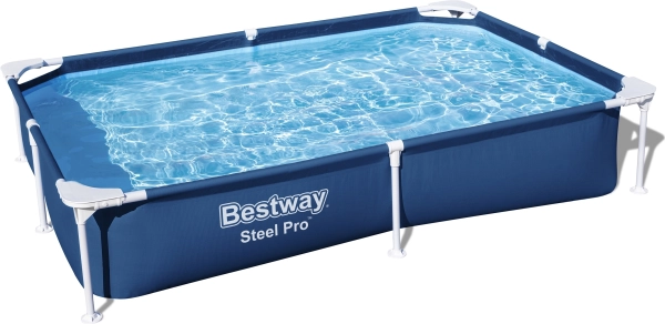 Piscina de jardín con estructura de acero 221 × 150 × 43 cm Bestway